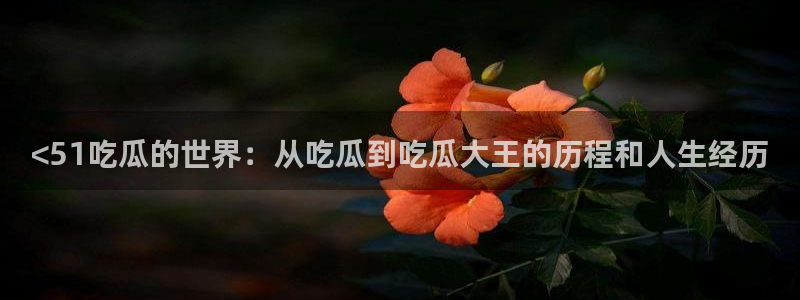 51今日吃瓜热门大瓜入口:<51吃瓜的世界:从吃瓜到吃瓜大王的历程和人生经历